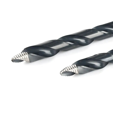 Close-up of Turbo Step Drill Bit Set 29 Pcs M35 Cobalt High Performance Spiral Shank Step Point Tips.