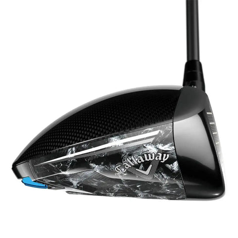 Close-up of Paradym Ai Smoke Max Driver Right Hand 9 Degree Loft Stiff Flex with sleek black finish and standard rubber grip.