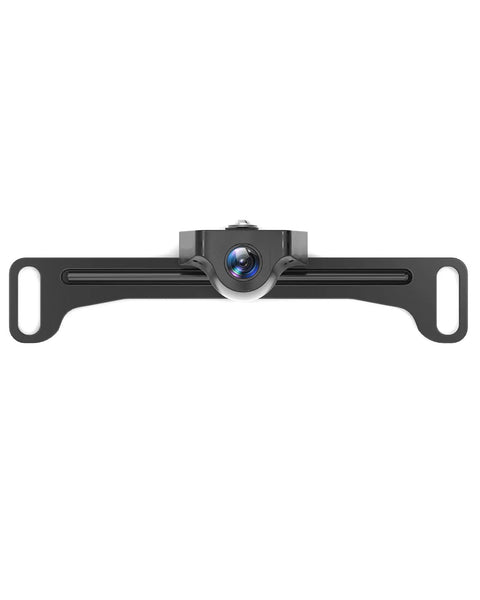 Slick Rear Backup Camera License Plate Mount Bracket, black metal with lens, designed for secure setup on G840H G890 trucks SUVs
