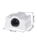 Badass 6 mm Linear Ball Bearing Slide Block With Rock Solid Aluminum Housing And Chrome Steel Bearings, 30mm size.