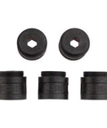 Five 32mm Bottomless Tokens for Solo Air and DebonAir Forks Adjustable Air Spring Tuning Kit, visible from above and side.