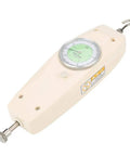 200N Push Pull Force Gauge Dynamometer Kit Analog Dial Meter Handy for Mechanical Force Testing NK 200 Style Push Pull Tester Durable ABS Shell Easy Read Tension and Compression Meter, cream ABS body with dial