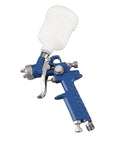 Keenso Pneumatic Paint Spray with Transparent Pot, blue spray gun with clear paint cup for precise atomization.