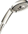 Raindance C Handheld Showerhead With Three Jet Types Soaking BalanceAir And RainAir In Polished Nickel Finish Two Point Five GPM Water Flow