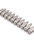 10 Pack Fixed Bridge Jumpers For DIN Rail Terminal Blocks FBI 10 6 10 Pole Nickel Plated Brass Silver Insertion Pull Bridging
