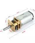 Geared Mini N30 Brushed DC Motor With Gearbox 12V for Drones and Micro RC Projects, 22x12x10 mm motor with gold gears
