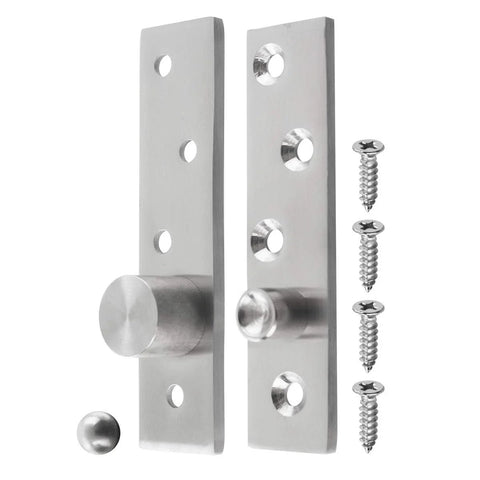 4 Inch Offset Axes Rotating Hinge 360 Degree Door Pivot Hinge Concealed Up Down Shaft Stainless Steel Brushed Nickel Finish Tough As Nails 2 Pack