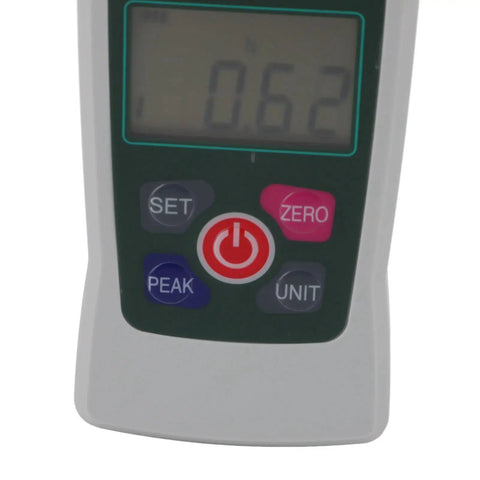 Digital Force Mini Push Pull Sensor Tester Meter 2N-20N Portable Accurate Measurements For Reliable Material Testing And Quality Control On The Go Everyday. front view with display and buttons