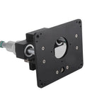 Heavy Aluminum Router Table For Tenoning And Grooving Black Woodworking Fence Jig showing precision mount with black finish