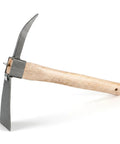 Two In One Garden Hoe And Pickaxe Workhorse Heavy Duty Weeding And Digging Tool With Durable All Steel Head And Wood Handle
