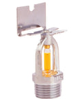 6 Pack Fire Sprinkler Heads 1/2 Inch Pipe Thread Copper Alloy Automatic Sprayer with yellow glass bulb for quick response.