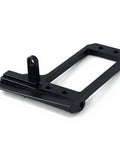 Behind The Axle Servo Mount For 1/10 RC Crawler F10 Portal Axles CNC Aluminum Low CG Front in black aluminum with holes visible