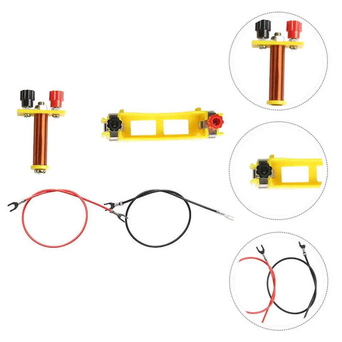 Parts of Two Pack Education Electromagnet And Electric Circuit Lab Kit For Beginner Experiments Classroom Teaching Tool.