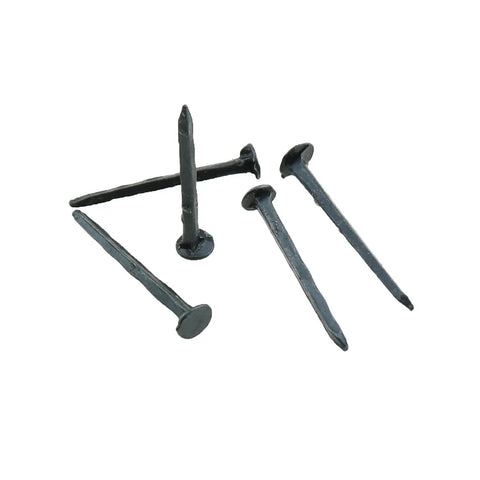 Super Tough 470 Pc Black Round Head Metal Tacks For Shoe Repair Upholstery And Craft Projects Heavy Duty Steel Industrial Hardware Fasteners, four tacks displayed on white background.