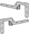 Heavy Duty Pivot Door Hinges 2 Pairs, 4.7mm Thick Offset Hinges With 180 Shaft, Max Load 132 lb Per Pair, 201 Stainless, Pre Punched Holes