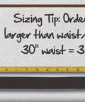 Sizing instructions for 100 Percent Full Leather Belt With Dope Hoof Pick Style Buckle, Handcrafted By Amish In Lancaster County PA.