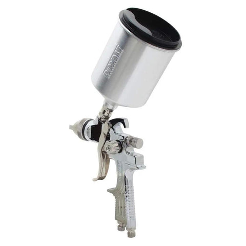 HVLP Gravity Feed Spray Gun With 600cc Aluminum Cup Lightweight And Well Balanced For Smooth Finishes On Auto Body And Home Projects