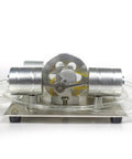 DIY Steam Engine Model Kit With Boiler Syringe Alcohol Burner And Electric Generator For Hands On STEM Experiments Build Your Own Real Power System At Home For Makers metal steam engine side view