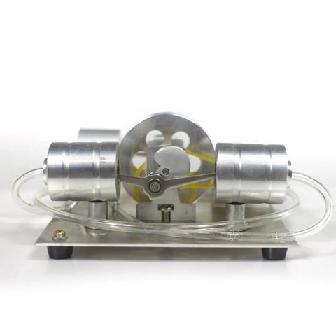 DIY Steam Engine Model Kit With Boiler Syringe Alcohol Burner And Electric Generator For Hands On STEM Experiments Build Your Own Real Power System At Home For Makers metal steam engine side view