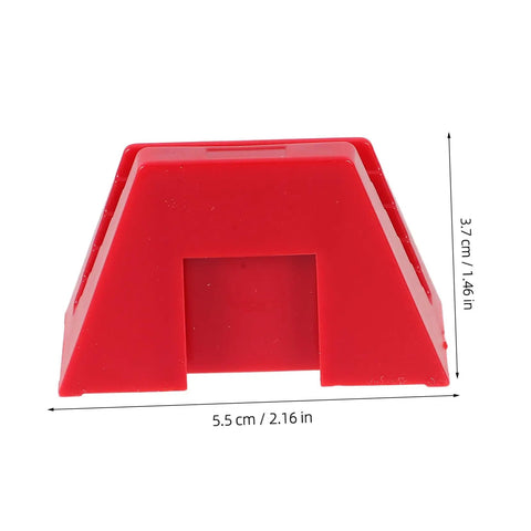 Side view of red durable plastic 12 Piece Modular Wrench Organizer Tray for workbenches, garages, and DIY projects.