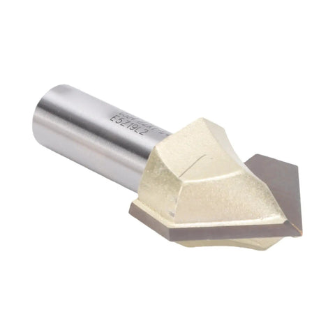 Top Notch Jauarta V Groove Router Bit With 1/2 Inch Shank And 90 Degree Flute designed for smooth wood routing jobs.