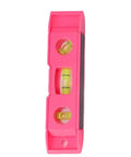 Pink Tool Kit For Women 18 Piece Complete Hand Tool Set With Hammer Wrench Measuring Tape And Screwdrivers For Home Repair DIY Projects Perfect For Quick Fixes And Fun Creative Projects showing pink spirit level