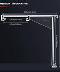 Dimensions of Four Pack Clear Valance Clip Brackets For Vertical Blinds Slick Invisible Mount Hidden Outside Track Replacement Hardware