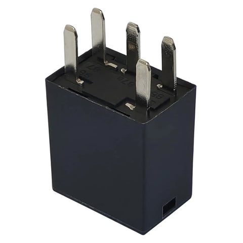 12VDC 35A SPDT Automotive Relay with 5 Pins for General Power Use ISO 280 Footprint, showing pins up close