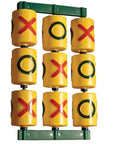 Tic Tac Toe Spinner Activity Panel For Swing Sets, Backyard Play Accessory, Durable UV Protected Plastic, Easy Mount To Wooden Swing Sets, Yellow.