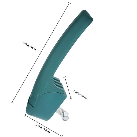 Heavy Duty Replacement Oven Handle For Commercial Kitchen Equipment Durable Plastic Grips Sleek Design Easy Install For Vacuum Dryers And Ovens, side view with measurements.