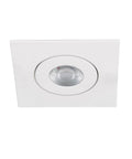 Top Tier Two Inch Led Recessed Lighting Trim Bulk Pack Of 24 Adjustable Gimbal Downlights Emitting 3000k Warm White With 530 Lumens Heavy Duty Slick White Finish For Tight Ceilings Ic Rated And Airtight, white square fixture.