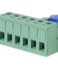 Close-up of green terminal block on Plug And Play Frequency To Voltage Converter Module 0 Hz To 10 KHz 0 V To 10 V Digital To Analog Board