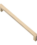 Brushed Antique Brass Square Cabinet Pulls Six And One Quarter Inch Center To Center Handles Pack Of Ten For Kitchen Cabinets Drawers AL3041AB