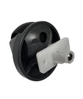 Omni-directional wheel for Roborock vacuum, black wheel with white mounting hub