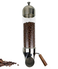 Wall Mounted Coffee Bean Dispenser With Ridiculously Simple Tweaks Borosilicate Glass Tube for beans with stainless steel lid.