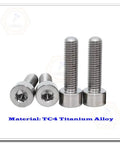 Premium M2 X 10mm Titanium Socket Cap Screws With Hex Allen Drive Built Tough For Model Airplanes And Custom Diy Projects Hella Durable Rust Proof Fastener Set Of 6 Pieces, showing silver screws with hex drive.