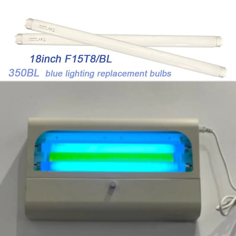 Two Pack 18 Inch Black Light Bulbs F15T8 BL350 15W UV A G13 Bi Pin Tubes For T8 Fluorescent Fixtures 350 368Nm Glow Party Art Venues Blue Light Replacement in use