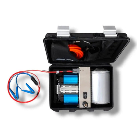 Arb 12 Volt Brushless Portable Air Compressor Twin Motor On Board With 50 Percent More Output For Faster Tire Inflating And Quick Auto Repair On 4x4 Off Road Adventures And Camping Trips Dudes Keep Your Tires Perfect