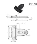 Heavy Duty Shed and Barn Door Hinges for Single or Double Doors Square Gate Hinge for Outdoor Sheds Playhouses and Barn Gates