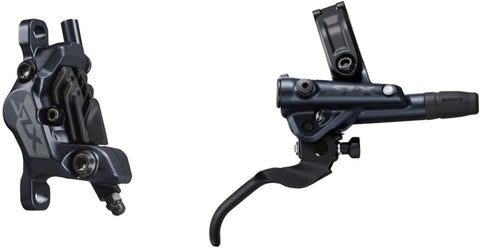 SLX BR M7120 4 Piston Hydraulic Disc Brake Right Rear Post Mount with Servo Wave Lever, black finish, mountain riding gear