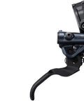 SLX BR M7120 4 Piston Hydraulic Disc Brake Right Rear Post Mount, showing caliper and lever, black finish.