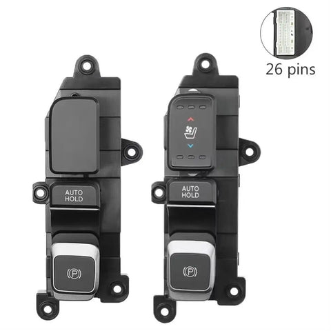Electric Parking Brake Switch And Handbrake Actuator No Hassle Plug And Play Swap For Hyundai Santa Fe 2017 2018 with 26 pins.
