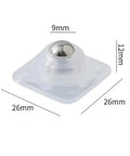 No Sweat Peel And Stick Casters With Whisper Quiet Swivel Rollers, 26mm square self-adhesive glide wheel for furniture.