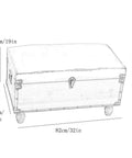 Straight Up Transform Your Lounge Game With This Sturdy Industrial Storage Ottoman Bench Featuring A Plush Faux Leather Seat, dimensions 82x43x47cm.