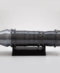 1 To 18 Scale Turbofan Engine Model Kit With Functional Jet Engine And 3D Printed Components Plus LED Light For Ultra Realistic Aircraft Simulation And STEM Education 50 Piece Set, side view on stand