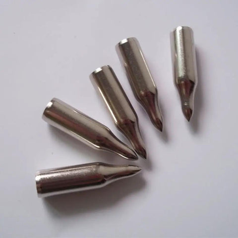 Glue On Field Points For 8mm Arrows 24 Pack Metal Arrow Tips on white background for target practice, 1.37 inch length