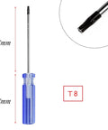 Top Precision Screwdriver Kit With T8 T9 And T10 Torx Bits Perfect For Fixing Xbox 360 Controllers Ps3 Hard Drives And Phones Without Bother Or Damage To Your Gear. T8 Torx screwdriver, 75mm shaft, blue handle for console and phone repair