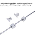 400 Millimeter T8 Lead Screw Kit With Optical Axes Lead Screw Nut Sliding Block Coupling Pillow Block Bearing For 3D Printer
