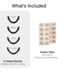 Magnetic Nasal Strips Starter Kit With Reusable Band And Tabs For Sleep Snoring Breathing And Sports Stronger Lift Than Traditional Nose Strips Four Sizes Fifteen Tabs Black included items