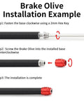 Pro Grade Bicycle Brake Olive Connecting Insert Kit installation steps for Avid SRAM Hydraulic Disc Brakes in red color